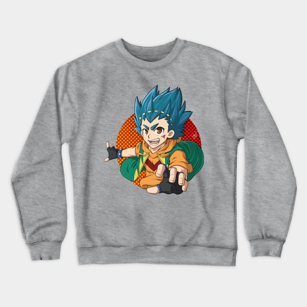 Valt Aoi from Beyblade Burst GT Crewneck Sweatshirt by Kaw_Dev